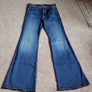 MOTHER Flare Jeans in Deep Blue